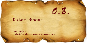 Oster Bodor névjegykártya